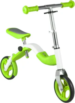 Anlen 2 In 1 Balance Bike / Mini Scooter Green