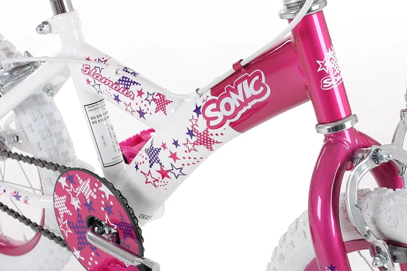 Sonic Glamour 2 16 Inch Wheel Kids BMX Bike Pink 4 Sonic Glamour 2 16 Inch Wheel Kids BMX Bike Pink - Image 4