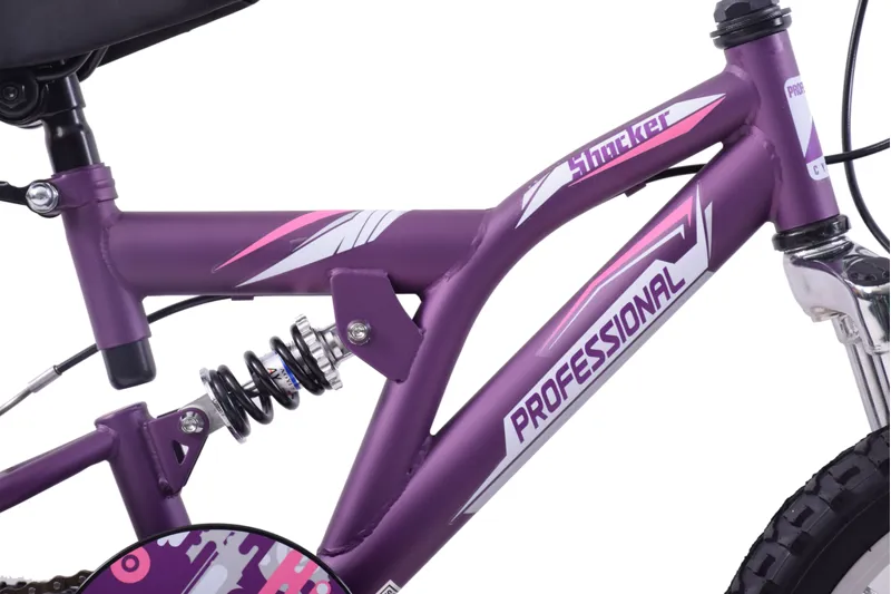 Professional Shocker 16 Inch Wheel Kids Mountain Bike Purple 5 Professional Shocker 16 Inch Wheel Kids Mountain Bike Purple - Image 5