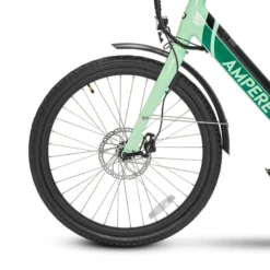 Ampere Deluxe Step Through 26 Inch Wheel Electric Bike Green -Oxford || XLC || Shimano Sales AMP DLX GRN BM201