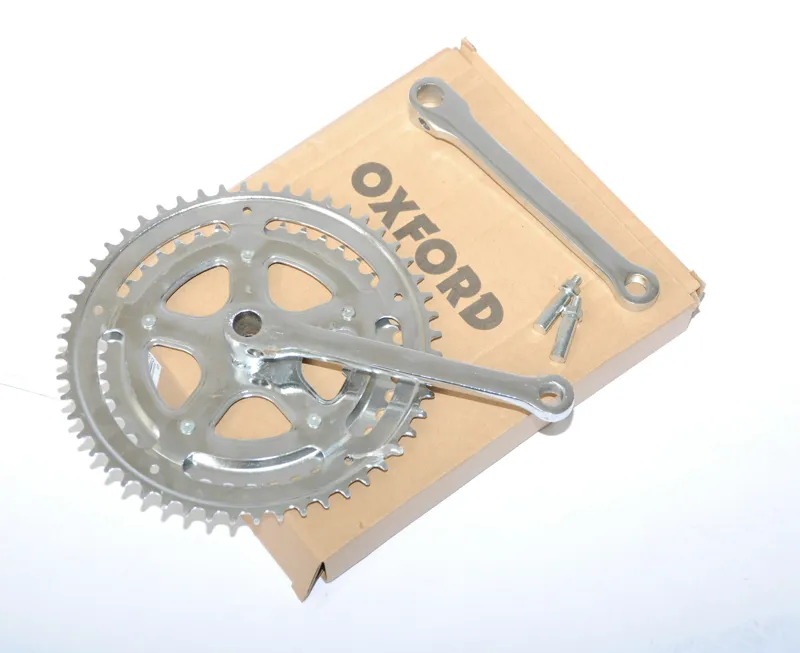 Oxford Cottered Double Chainset 42/52T Chrome 1 Oxford Cottered Double Chainset 42/52T Chrome