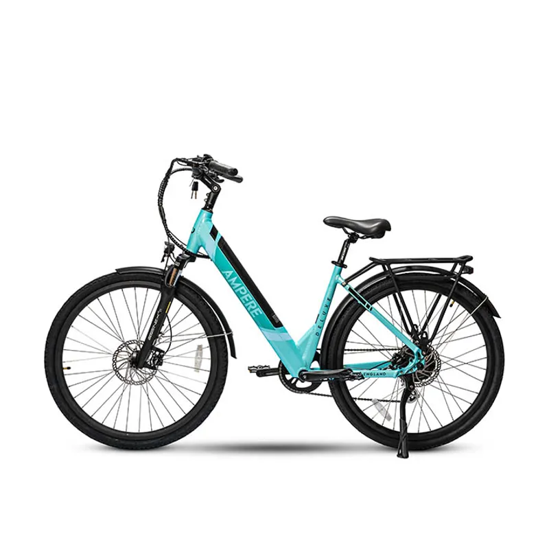 Ampere Deluxe Step Through 700c Wheel Electric Bike Blue 1 Ampere Deluxe Step Through 700c Wheel Electric Bike Blue