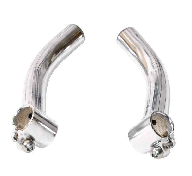 Curved Handlebar Bar Ends Chrome 1 Curved Handlebar Bar Ends Chrome