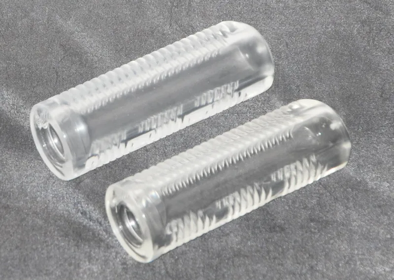 Ribbed Handlebar Grips PVC Clear 1 Ribbed Handlebar Grips PVC Clear