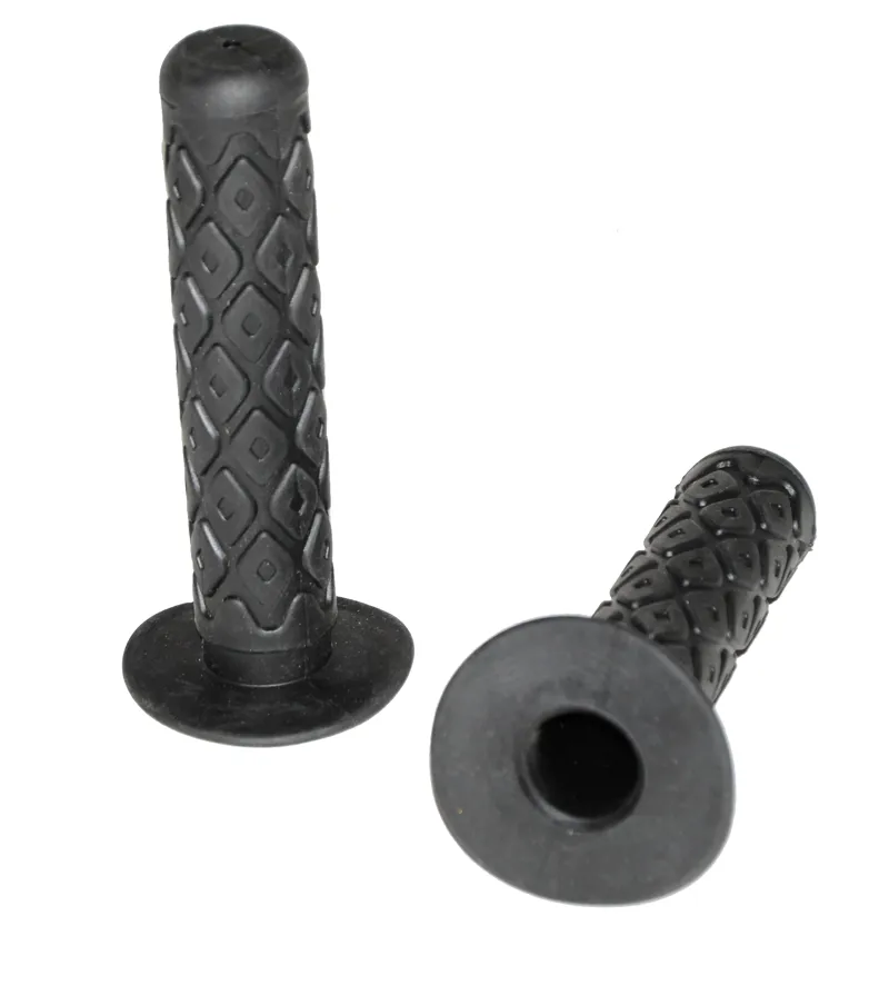 BMX Flanged Handlebar Grips Black 1 BMX Flanged Handlebar Grips Black