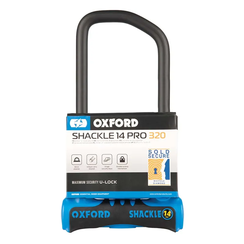 Oxford Shackle14 Pro U-Lock 320mm X 177mm BLUE 3 Oxford Shackle14 Pro U-Lock 320mm X 177mm BLUE - Image 3