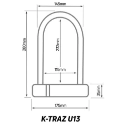 Zefal K-Traz U13 Shackle Lock 230mm -Oxford || XLC || Shimano Sales LK340b