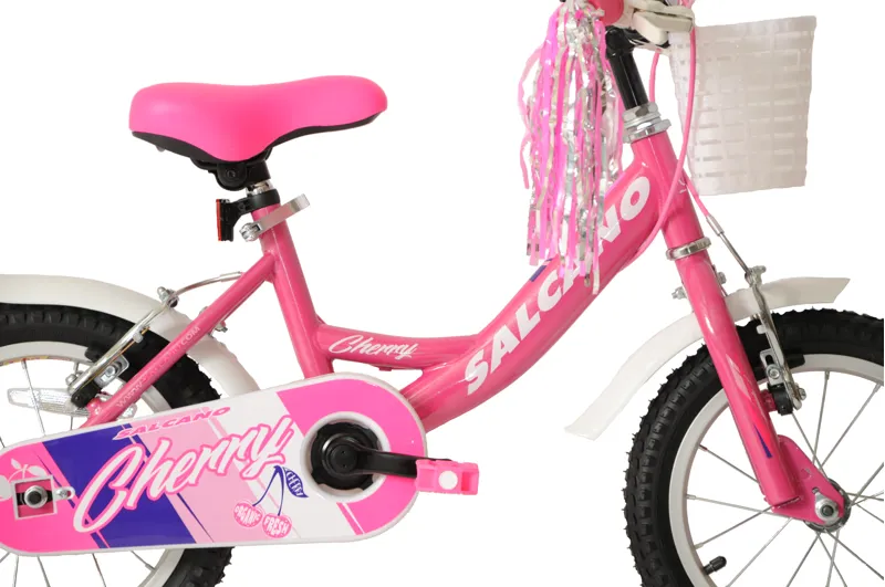 Salcano Cherry 14 Inch Wheel Kids Bike Pink And White 2 Salcano Cherry 14 Inch Wheel Kids Bike Pink And White - Image 2