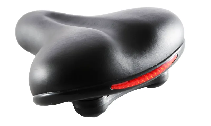 Ammaco Comfort Saddle With Reflector Black 1 Ammaco Comfort Saddle With Reflector Black