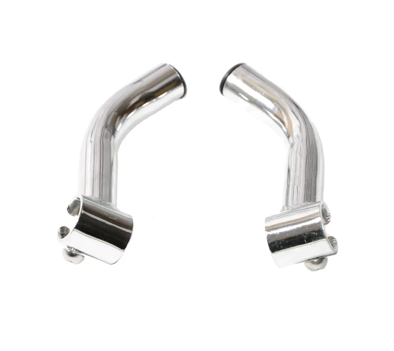 Short Curved Handlebar Bar Ends Chrome 1 Short Curved Handlebar Bar Ends Chrome