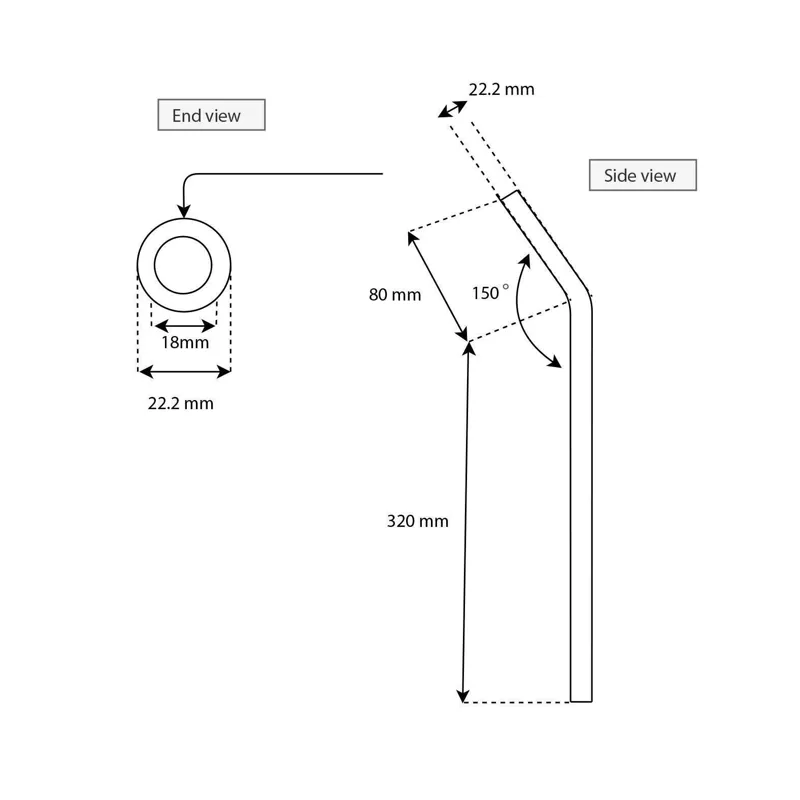 BMX Layback 22.2mm Seatpost Chrome 3 BMX Layback 22.2mm Seatpost Chrome - Image 3