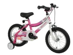 Professional Sparkle 12 Inch Wheel Kids Bike Pink And White