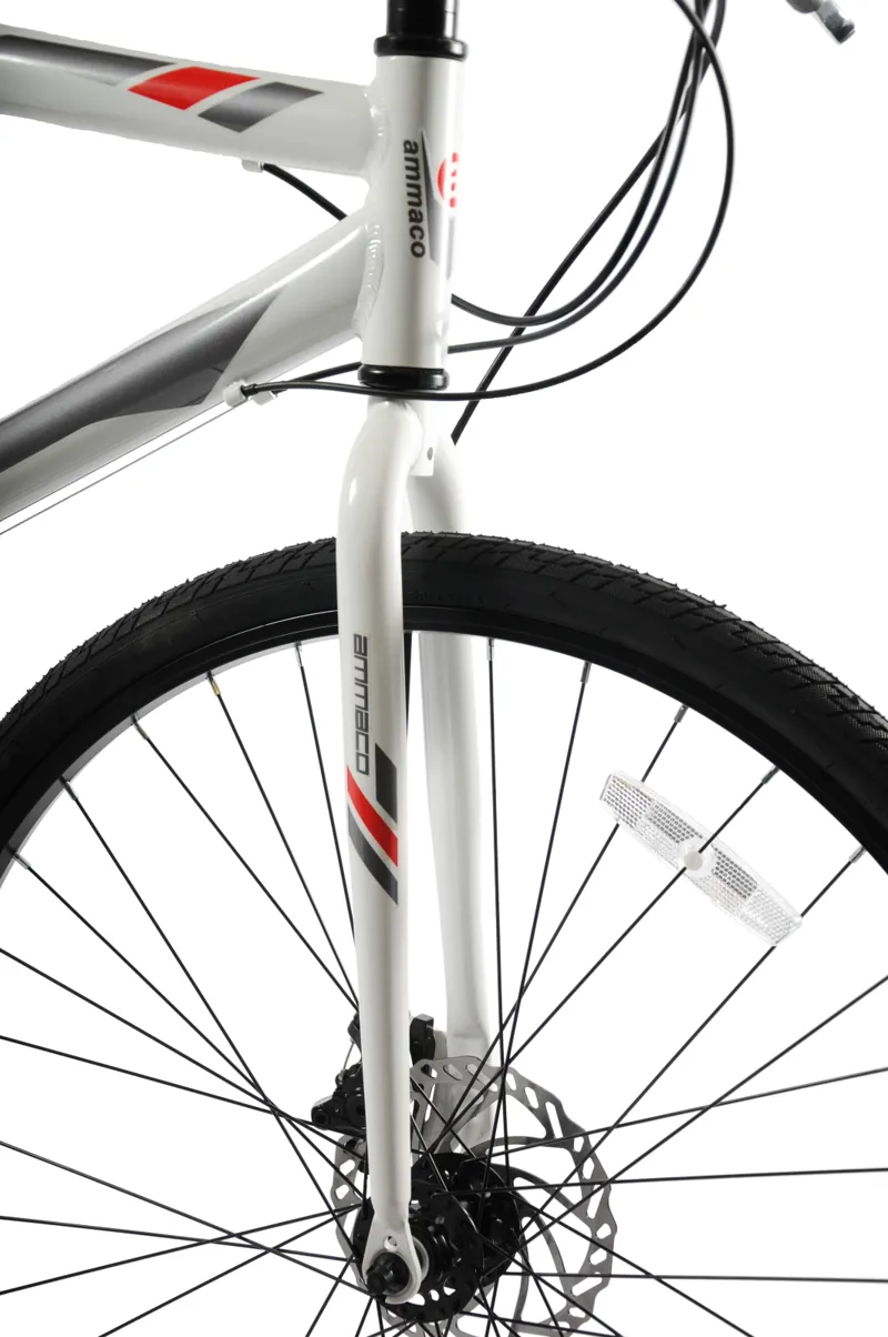 Ammaco Ridgeway Sports Hybrid Bike White 4 Ammaco Ridgeway Sports Hybrid Bike White - Image 4