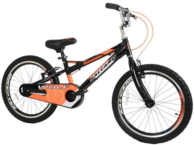 Salcano Wolf 20 Inch Kids Bike Black Orange 1 Salcano Wolf 20 Inch Kids Bike Black Orange