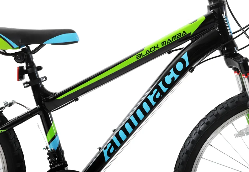 Ammaco Black Mamba 24 Inch Wheel Kids Mountain Bike Black 1 Ammaco Black Mamba 24 Inch Wheel Kids Mountain Bike Black