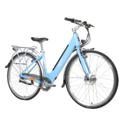 EMU Classic Step Through 700c Wheel Electric Bike Light Blue
