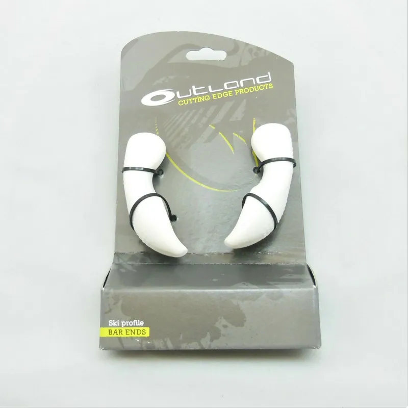 Outland Ski Profile Handlebar Bar Ends White 2 Outland Ski Profile Handlebar Bar Ends White - Image 2