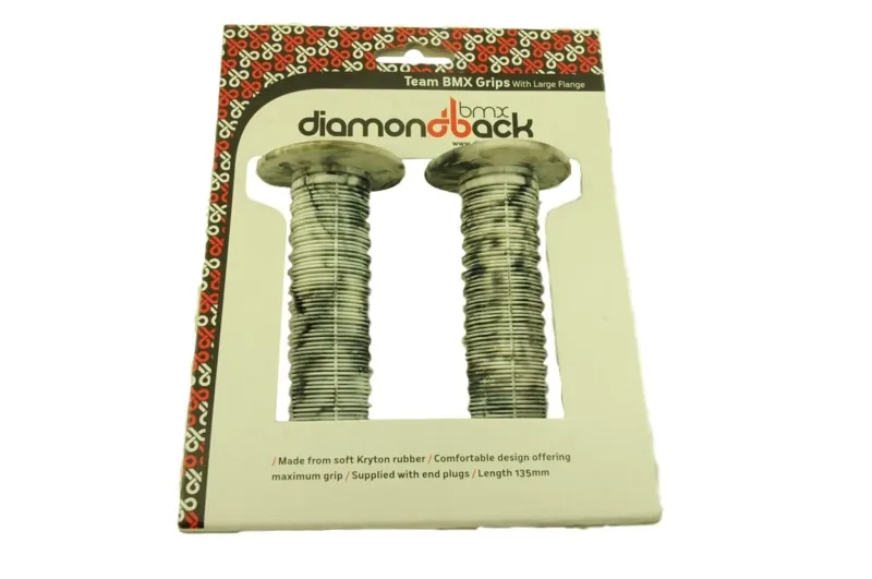 Diamondback Team BMX Flange Grips White 4 Diamondback Team BMX Flange Grips White - Image 4