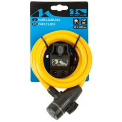 M-Wave Cable Lock 10 X 1800mm Yellow