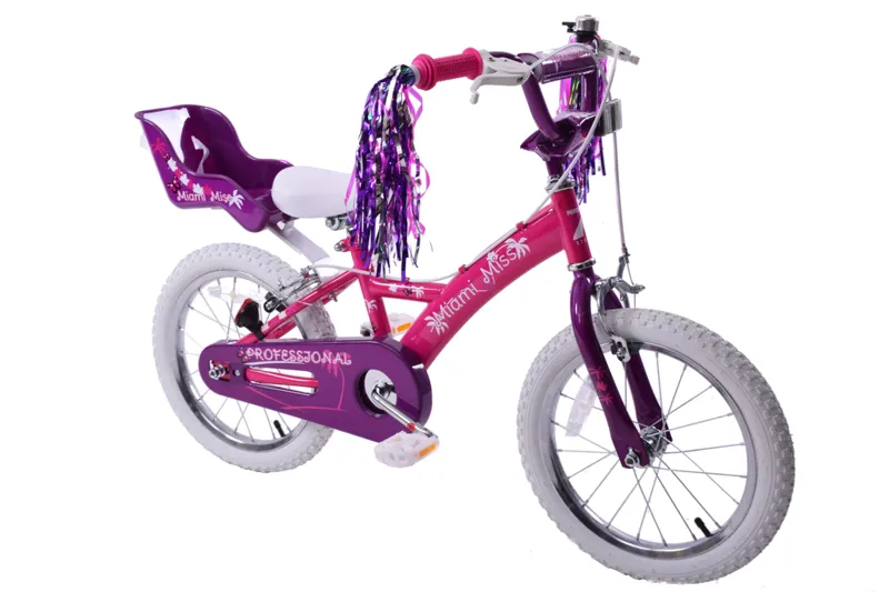 Professional Miami Miss 16 Inch Wheel Kids Bike Pink And Purple 1 Professional Miami Miss 16 Inch Wheel Kids Bike Pink And Purple