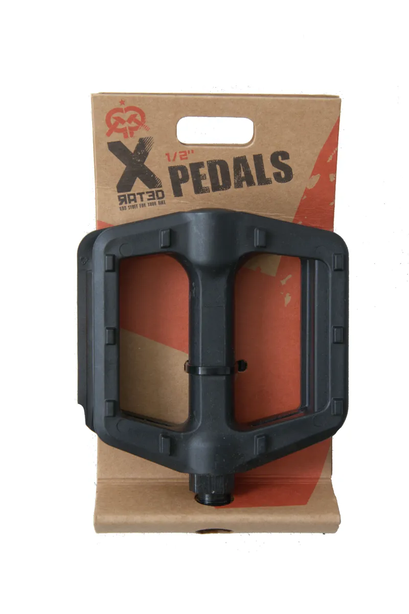 X-Rated 9/16 Platform Pedals Black 1 X-Rated 9/16 Platform Pedals Black