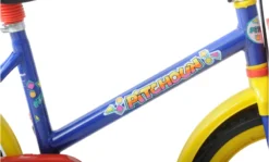 Pitchoun 14 Inch Wheel Kids Bike Blue Yellow And Red