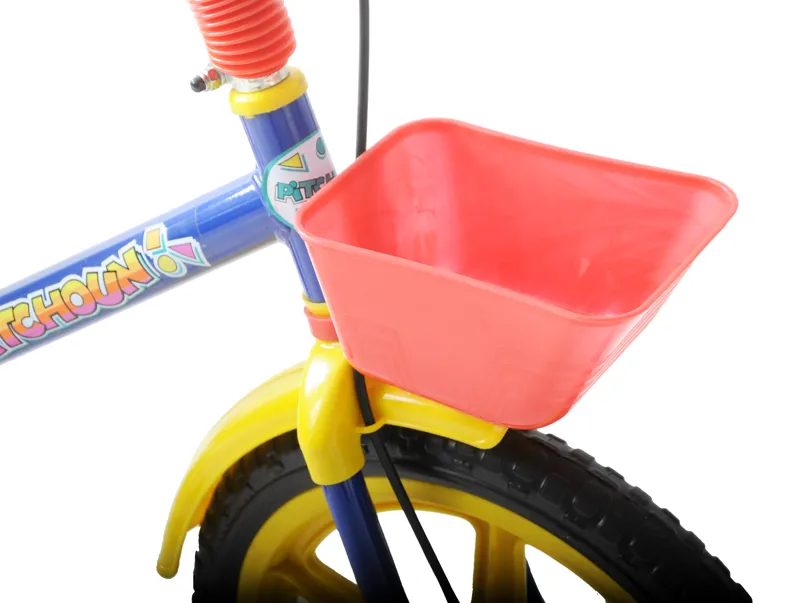 Pitchoun 14 Inch Wheel Kids Bike Blue Yellow And Red 2 Pitchoun 14 Inch Wheel Kids Bike Blue Yellow And Red - Image 2