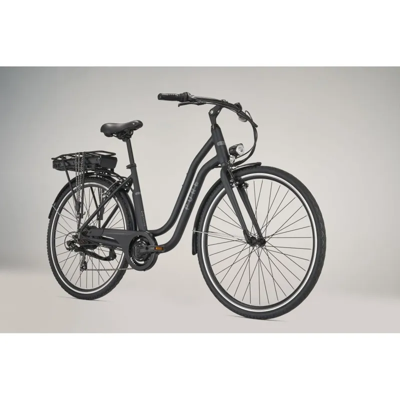 Pure Free City Electric Hybrid Bike Black 1 Pure Free City Electric Hybrid Bike Black