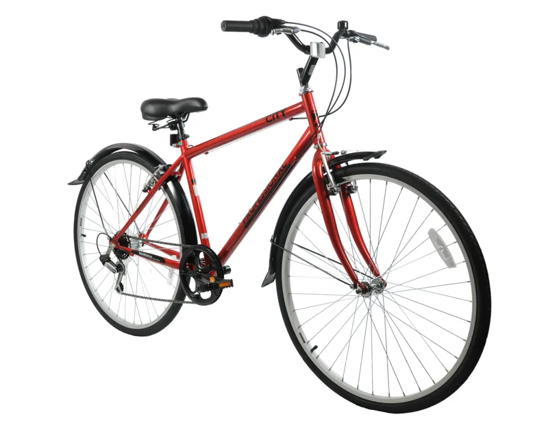 Professional City Commuter Hybrid Bike Red 1 Professional City Commuter Hybrid Bike Red