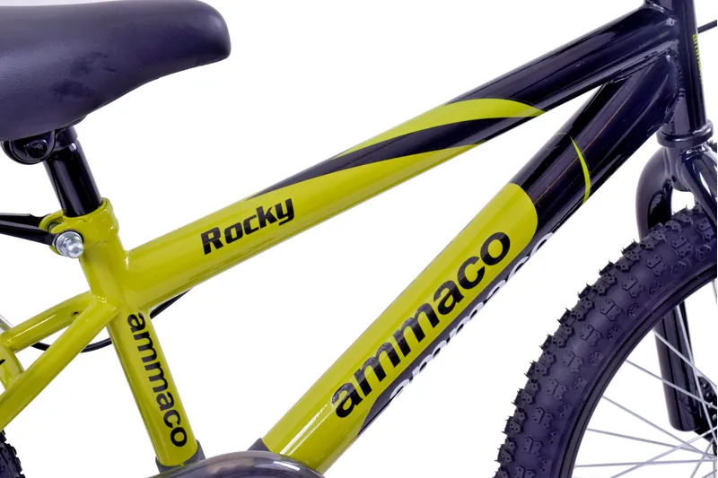 Ammaco Rocky Boys 18 Inch Wheel Kids Bike Green And Black 3 Ammaco Rocky Boys 18 Inch Wheel Kids Bike Green And Black - Image 3