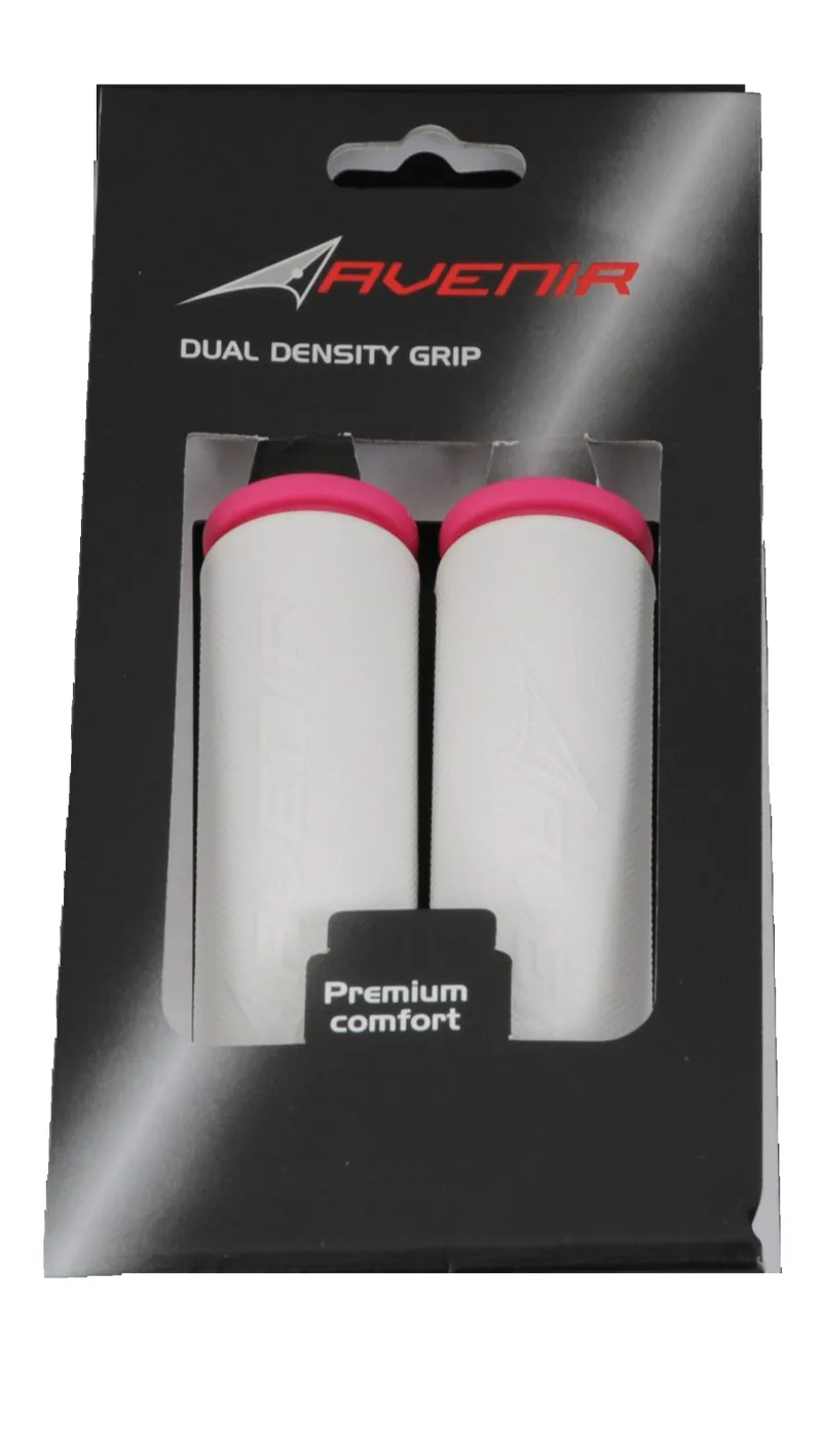 Avenir Dual Density Handlebar Grips White/Pink 1 Avenir Dual Density Handlebar Grips White/Pink