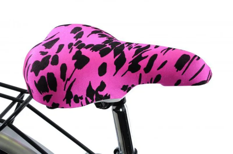 Stretch Lycra Saddle Cover Pink/Black 2 Stretch Lycra Saddle Cover Pink/Black - Image 2
