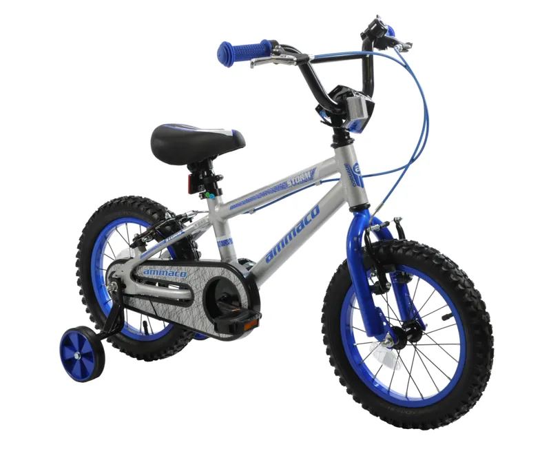 Ammaco Storm 14 Inch Wheel Kids Bike Silver 1 Ammaco Storm 14 Inch Wheel Kids Bike Silver