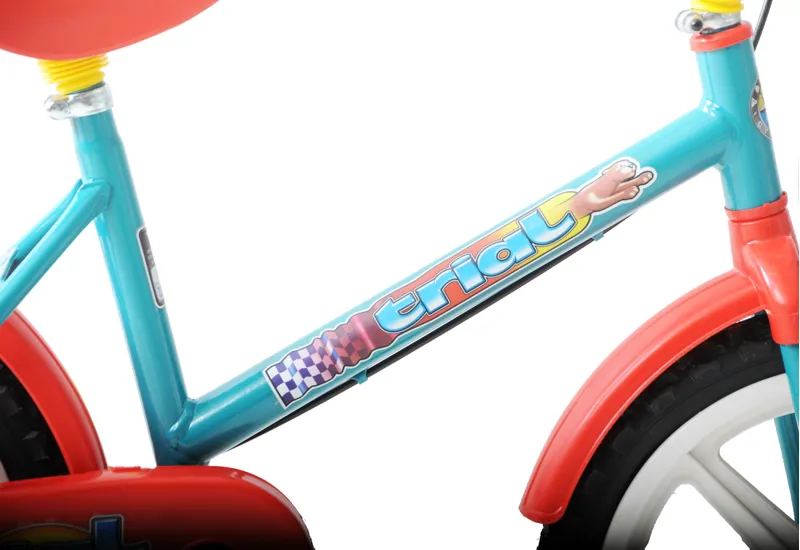 Trial 14 Inch Wheel Kids Bike Green Red And Yellow 3 Trial 14 Inch Wheel Kids Bike Green Red And Yellow - Image 3